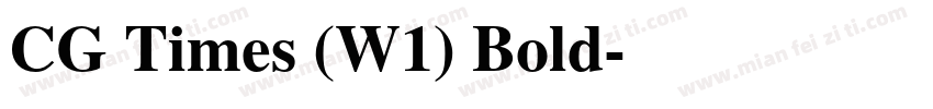 CG Times (W1) Bold字体转换